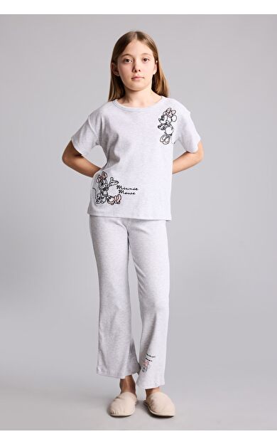 DeFacto Dısney Mıckey & Mınnıe Fitilli Kaşkorse 2'li Pijama Takımı Kız Çocuk