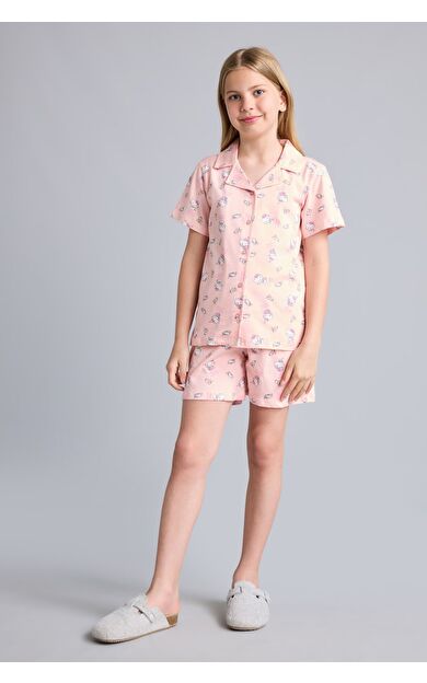 DeFacto Hello Kitty Regular Fıt Desenli 2'li Pijama Takımı Kız Çocuk