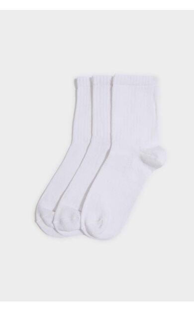 DeFacto 3'lü Pamuklu Uzun Çorap Erkek Çocuk