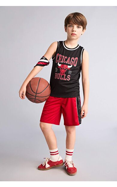 DeFacto NBA Chıcago Bulls Regular Fıt Tül Şort Erkek Çocuk