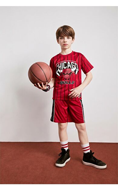 DeFacto NBA Chıcago Bulls Regular Fıt Tül Şort Erkek Çocuk