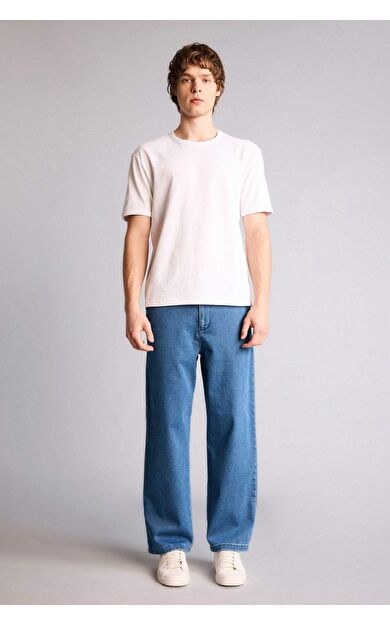 DeFacto Yumuşak Dokulu Wide Leg Jean Pantolon