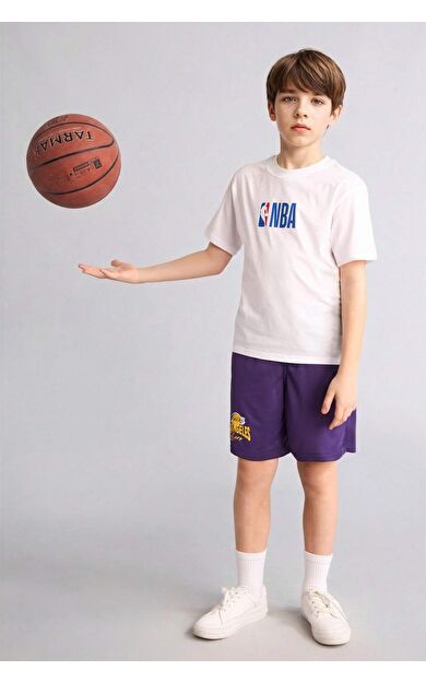 DeFacto NBA Los Angeles Lakers Regular Fıt Tül Şort Erkek Çocuk