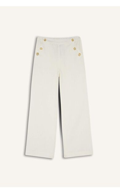 DeFacto Straıght Fıt Geniş Paça Gabardin Pantolon Kız Çocuk