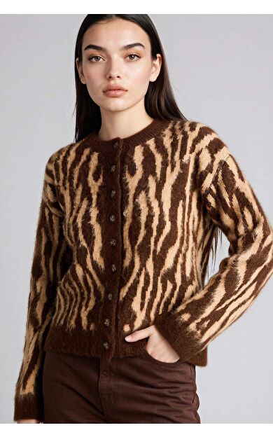 DeFacto Regular Fıt Bisiklet Yaka Triko Hırka