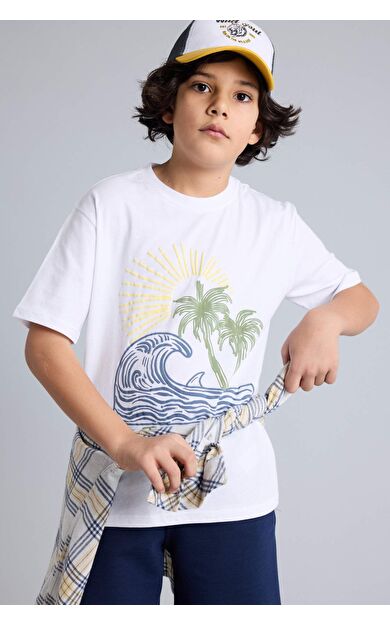 DeFacto New Regular Fıt Bisiklet Yaka Kısa Kollu Tişört Erkek Çocuk