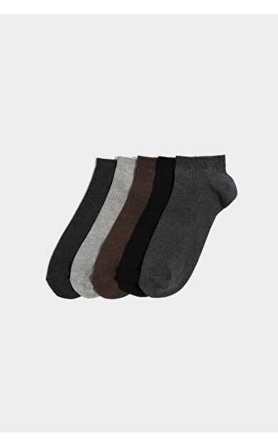 Erkek 5'li Pamuklu Patik Çorap