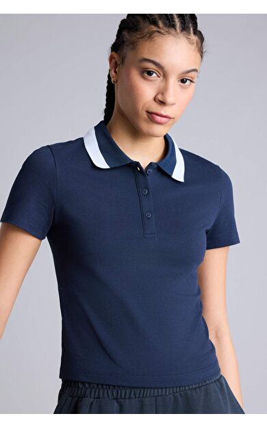 DeFacto Slım Fıt Polo Yaka Sporcu Pike Kısa Kollu Polo Tişört