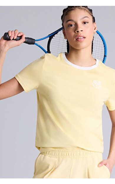 DeFacto Standart Fıt Bisiklet Yaka Nakış Baskı Spor Baskılı Sporcu Kısa Kollu Tişört