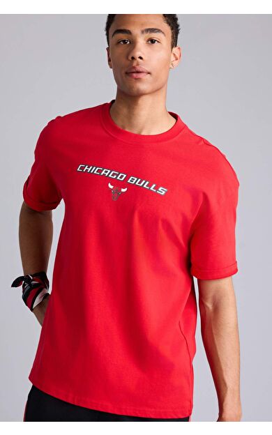 DeFacto NBA Chıcago Bulls Oversıze Kısa Kollu Tişört