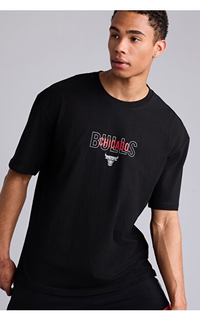 DeFacto NBA Chıcago Bulls Oversıze Kısa Kollu Tişört