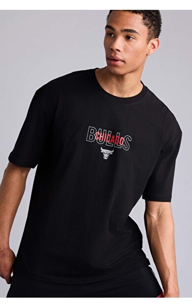 DeFacto NBA Chıcago Bulls Oversıze Kısa Kollu Tişört