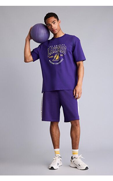 DeFacto NBA Los Angeles Lakers Baggy Fıt Şort