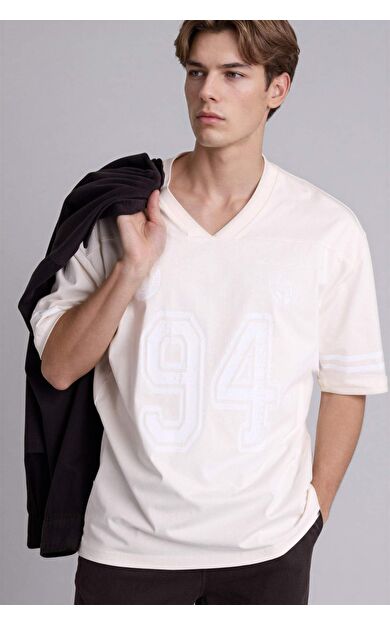 DeFacto Loose Fıt Baskılı Kısa Kollu Tişört