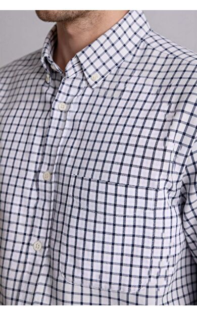 DeFacto Regular Fıt Polo Yaka Oxford Uzun Kollu Gömlek