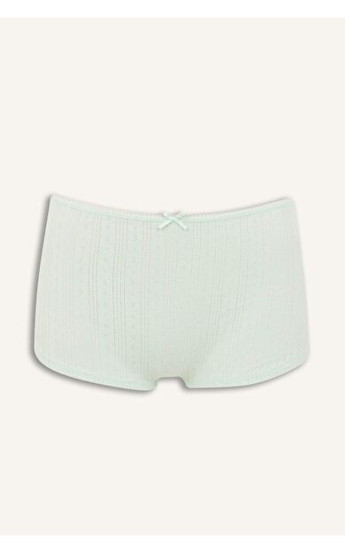 DeFacto Delikli Dokuma Desenli Fiyonk Detaylı Nane Yeşili Boxer