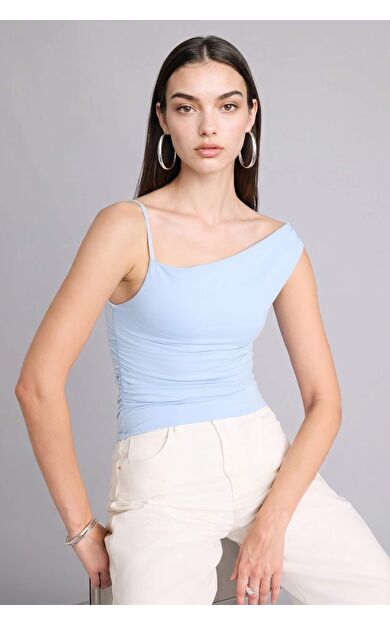 DeFacto Slım Fıt Tek Omuzlu Bürümcük Atlet