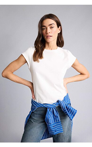 DeFacto Regular Fıt Bisiklet Yaka Basıc Düz Kısa Kollu Tişört