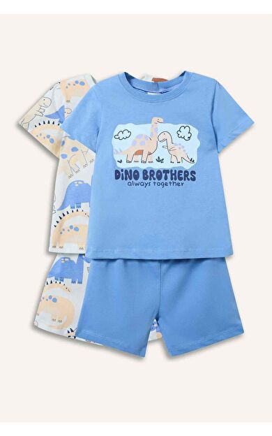 DeFacto Hayvan Baskılı 2'li Pijama Takımı Erkek Bebek
