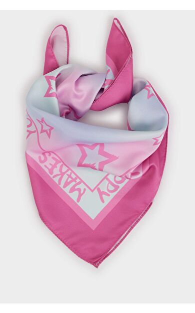 Desenli Saten Fular Kız Çocuk