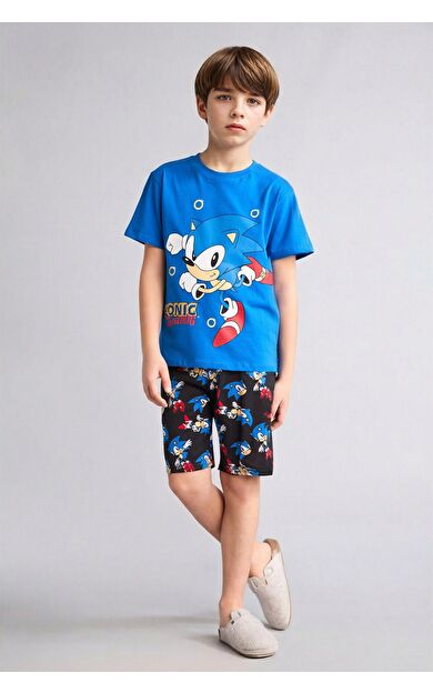 DeFacto Sonıc the Hedgehog Regular Fıt 2'li Pijama Takımı Erkek Çocuk