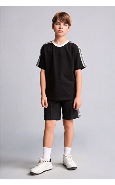 DeFacto Regular Fıt Sweatshirt Kumaşı Şort Erkek Çocuk