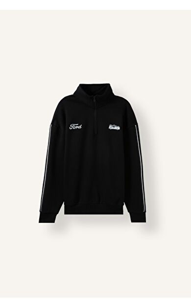 DeFacto Ford Motor Company Boxy Fıt Baskılı Kalın Sweatshirt