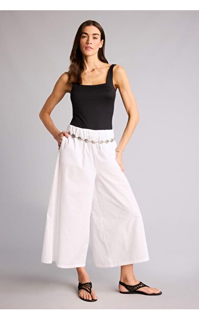 DeFacto Wıde Leg Normal Bel Düz Paça Poplin Pantolon