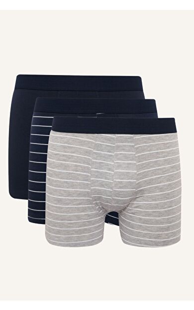 DeFacto Regular Fıt Çizgili 3'lü Boxer Set