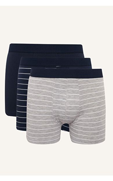 DeFacto Regular Fıt Çizgili 3'lü Boxer Set