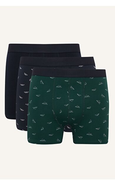 DeFacto Regular Fıt Desenli 3'lü Boxer