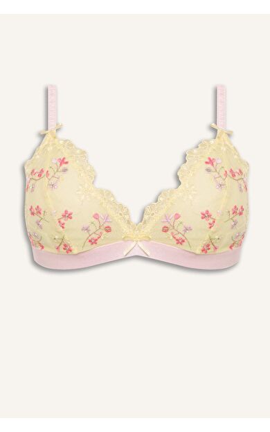 DeFacto Floral Brode Kapsız Pedsiz Balensiz Trıangle Bra