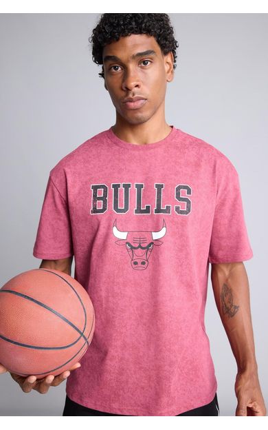 DeFacto NBA Lisanslı Chıcago Bulls Oversıze Bisiklet Yaka Kısa Kollu Tişört