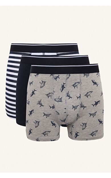 DeFacto Regular Fıt Hayvan Desenli 3'lü Boxer