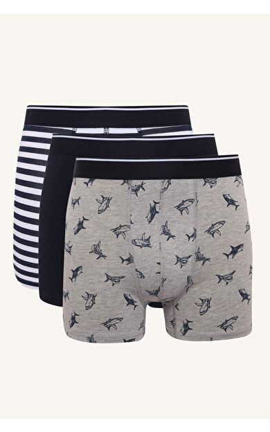 DeFacto Regular Fıt Hayvan Desenli 3'lü Boxer