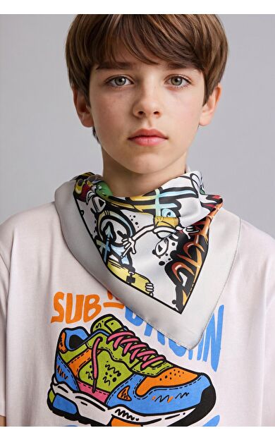 DeFacto Desenli Pamuklu Bandana Erkek Çocuk
