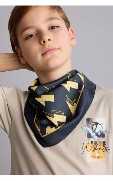 DeFacto Desenli Pamuklu Bandana Erkek Çocuk Lacivert