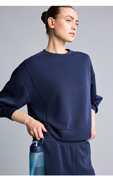 DeFacto Oversıze Bisiklet Yaka Modal Sporcu Sweatshirt