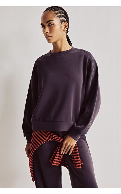 DeFacto Oversıze Bisiklet Yaka Modal Sporcu Sweatshirt