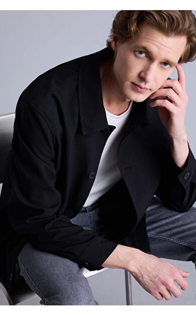 DeFacto Regular Fıt Polo Yaka Blazer Ceket