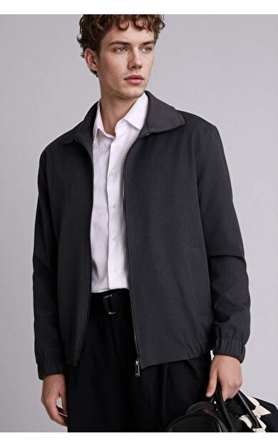 DeFacto Regular Fıt Polo Yaka Astarlı Fermuarlı Mont