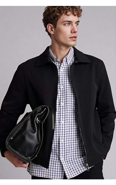 DeFacto Regular Fıt Polo Yaka Astarlı Fermuarlı Mont