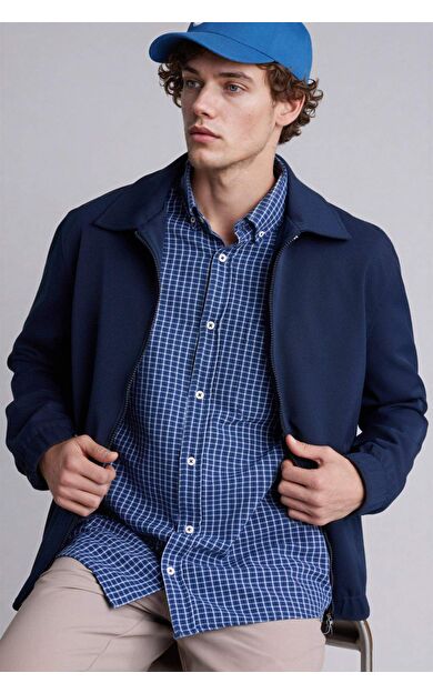 DeFacto Regular Fıt Polo Yaka Astarlı Fermuarlı Mont