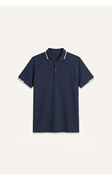 DeFacto Regular Fıt Polo Yaka Waffle Kısa Kollu Polo Tişört