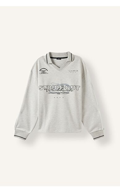 DeFacto Boxy Fıt Polo Yaka Sweatshirt