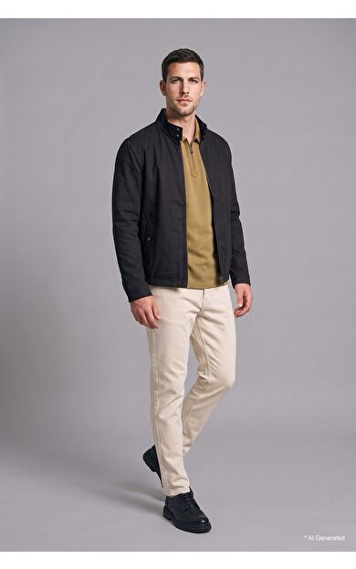 DeFacto Regular Fıt Polo Yaka Sweatshirt
