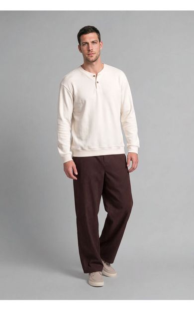 DeFacto Regular Fıt Triko Görünümlü Sweatshirt