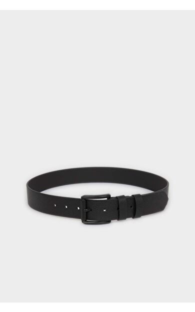 Erkek Dikdörtgen Toka Suni Deri Jean Kemeri