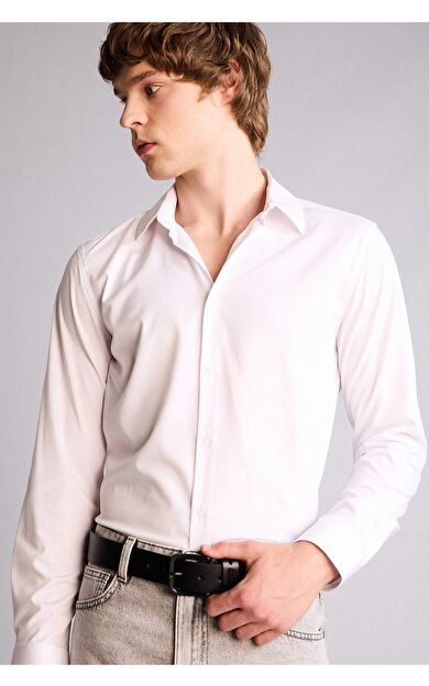 Erkek Dikdörtgen Toka Suni Deri Jean Kemeri