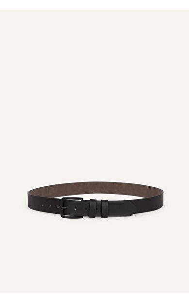 DeFacto Erkek Dikdörtgen Toka Suni Deri Jean Kemeri